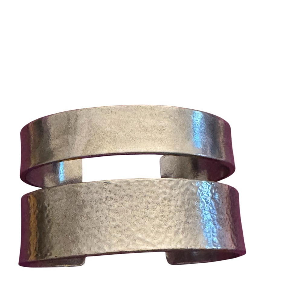 Chico’s Gold Hammered Stainless Steel Cuff Bracelet